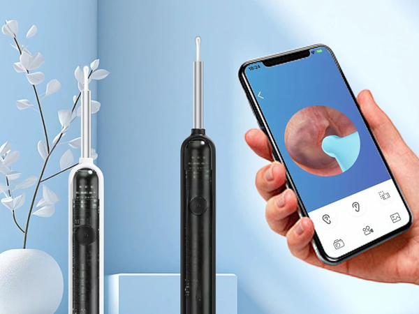 Endoscopio otoscopio con cámara wifi para el oído herramientas de limpieza kit inteligente