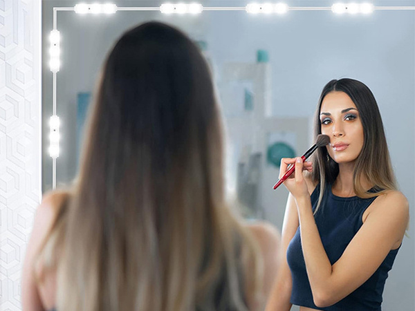 A condus masa de toaletă oglindă lumini make-up set 10 buc usb 3 culori de lumină