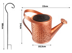 LANTERNĂ SOLARĂ DECORATIVĂ CU LED-URI GARDEN WATERING CAN GARLAND TWILIGHT SENSOR