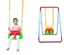 Columpio de jardín infantil asiento de flores con cuerda al árbol