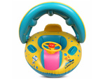 Wheel inflatable swimming toy with canopy with seat