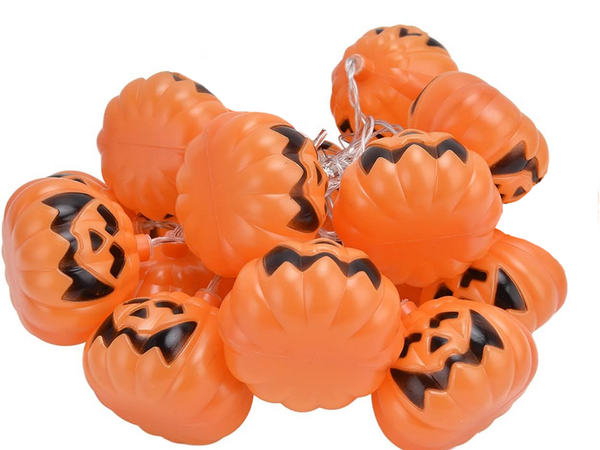 Luces 10 led calabazas colgantes halloween 200cm decoración brillante decoración de calabaza
