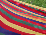 Hamaca de jardín doble xxl funda turista a rayas 200 x 150 grande
