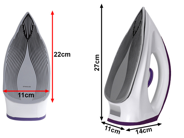Travel steam iron ceramic soleplate 1200w dynaglide
