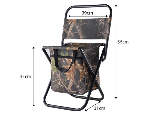 Chaise de pêche avec dossier et sac thermique