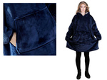 Ciepła bluza koc oversize xxl 2w1 gruba futrzak