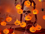 Kürbis lichter 10 led hängend halloween 200cm leuchtende dekoration kürbis dekoration