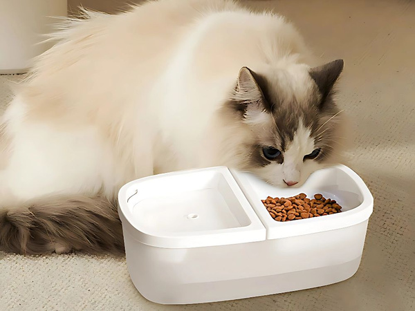 Bebedero automatico 2en1 usb fuente cuenco gato perro agua y comida