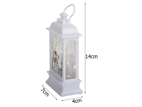 Crăciun lanternă lanternă decorare condus decorare vitraliu de sticlă snowman lanternă