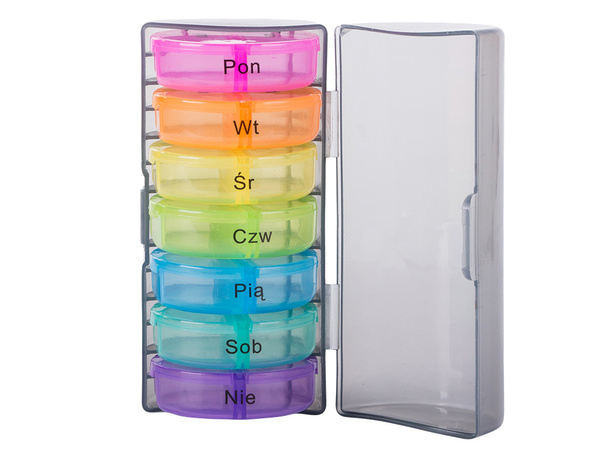 Kontejner na léky krabička na tablety denní doba kazeta na léky týdenní