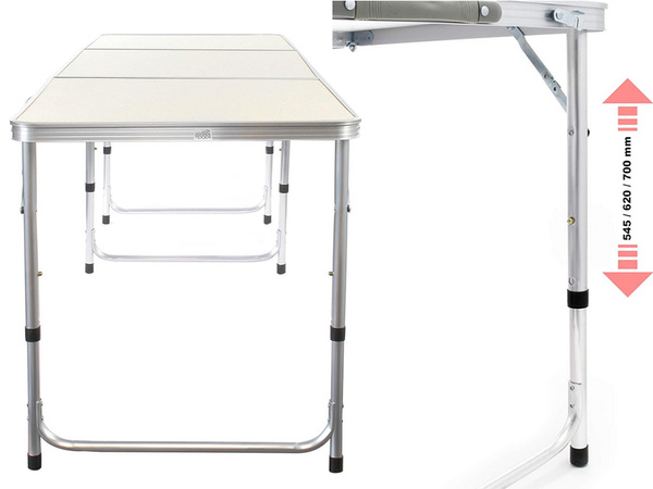 Mesa de viaje plegable camping mesa de jardín maleta grande 180x60