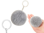 Kulcstartó medál táska pompon szőrme flitter kézitáskákhoz