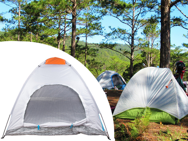 2 személyes kemping sátor szúnyoghálós könnyű borítással