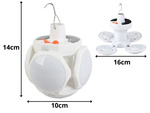 Faltbare led-solar-campinglampe für haken, garten, tourismus, zelt