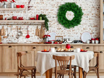 Karácsonyi koszorú ajtódísz asztal nagy 50cm