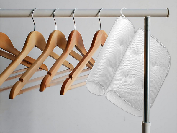 Bath cushion with suction cups home spa headrest soft hook