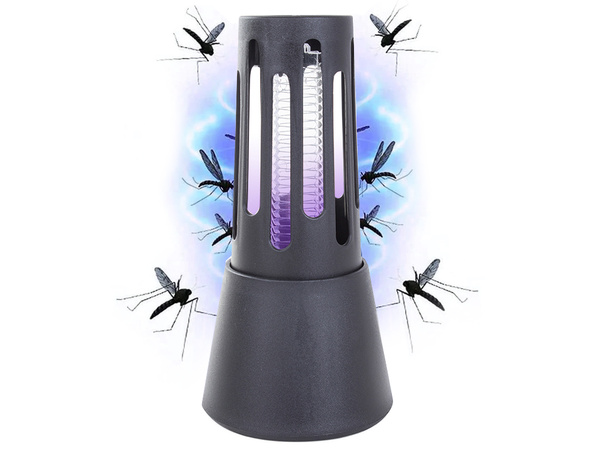 Lámpara insecticida para mosquitos insectos moscas uv eficaz 5w cepillo silencioso