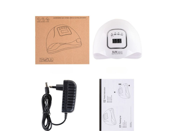 Nail lamp 46 led uv 150w for hybrids gels strong sun x5 max lcd