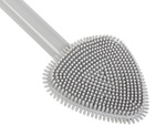 Silicone toilet brush for toilet washing wall unit