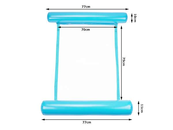 Napihljiva vzmetnica vodna viseča mreža plavalni stol bazen ležalnik plavajoča podloga