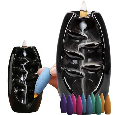 Ароматический керамический камин водопад благовония ароматерапия + 10 фитилей