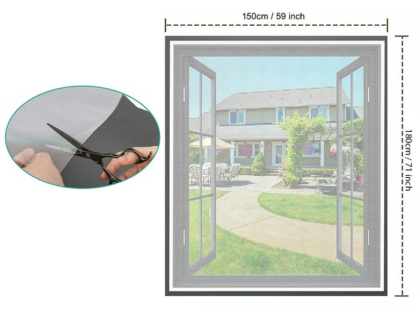 Black insect screen window mesh 180x150cm