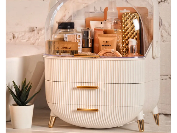 Organizér na kozmetiku so zásuvkami priestranný veľký elegantný