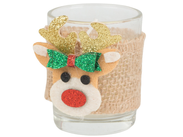 Scented candles in glass candles reindeer christmas set 2 pcs