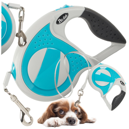 Automatic leash 5m strong for dog up to 20kg with lock strong long