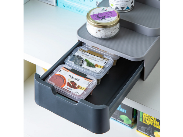 Kitchen organiser bin three tier drawer