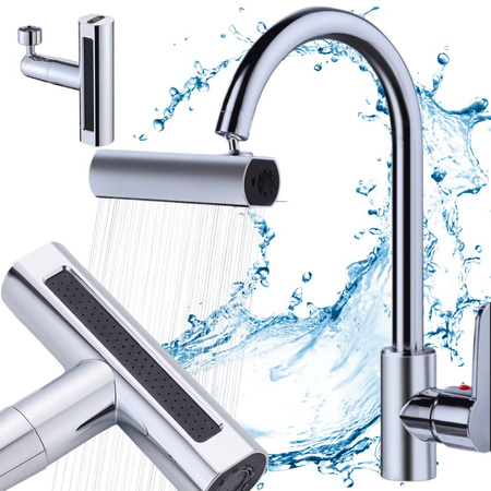 Aerador para grifo extension giratoria de dispersión para grifo 4 modos