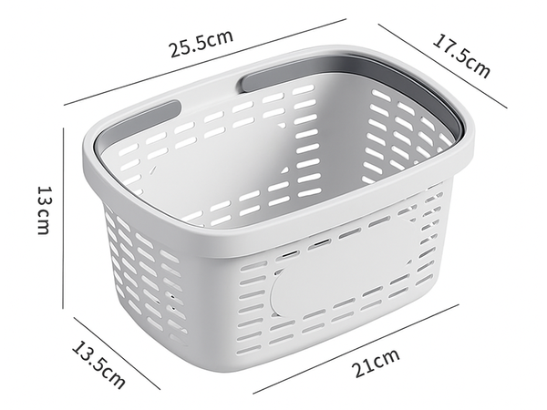 Basket basket organiser for bathroom cosmetics clips handles