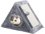 Poste rascador triángulo caseta para gatos cama para gatos juguete pelota