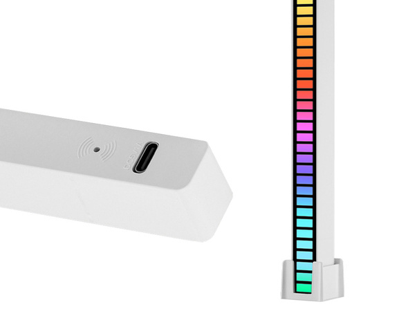 Usb led sonido respuesta multicolor tira de neón rgb led parpadeante batería