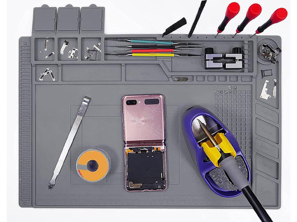 Silikonová servisní podložka pro pájení velká podložka 30x45 magnet