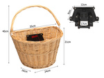 Grand panier à vélo panier à vélo en osier cliquer sur le guidon spacieux