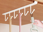 Küche hängende rack weiss metall 6 haken für utensilien haken