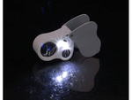 Lupa plegable led para joyería uv 25x 50