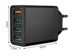 4x usb quick charge 3.0 omrežni polnilnik