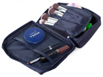 Neceser de maquillaje organizador de viaje azul marino