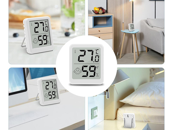 Digitalni termometer mini vremenska postaja soba higrometer baterija magnet