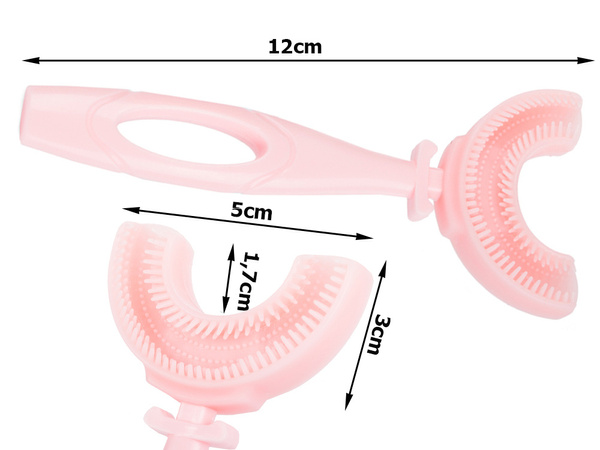 Silicone manual toothbrush for children letter u 360