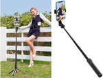 Selfie stick telefontartó tripod bluetooth távirányító 90 cm