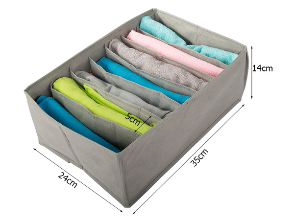 Organizator spodnjega perila modrčki za garderobni predal 7 predalčkov koš