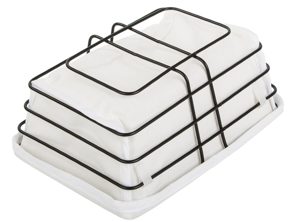 Altillo cesta de alambre de metal para cocina para pan de frutas con forro