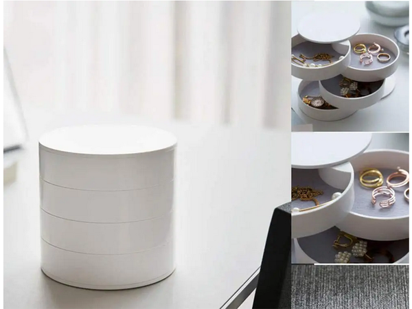 Jewellery box organiser round pull-out box