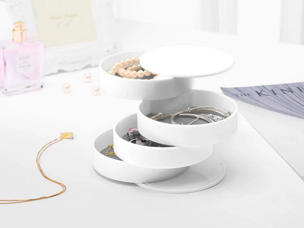 Jewellery box organiser round pull-out box