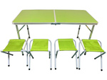 Table de camping pliante table de tourisme avec 4 chaises table de jardin