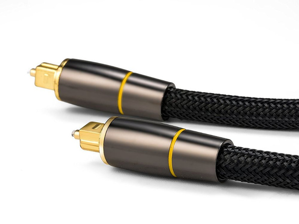 Optical cable 3m braided toslink digital hq gold plated terminals