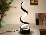Spirálová LED stolná lampa, 3 farby svetla, regulácia jasu cez USB